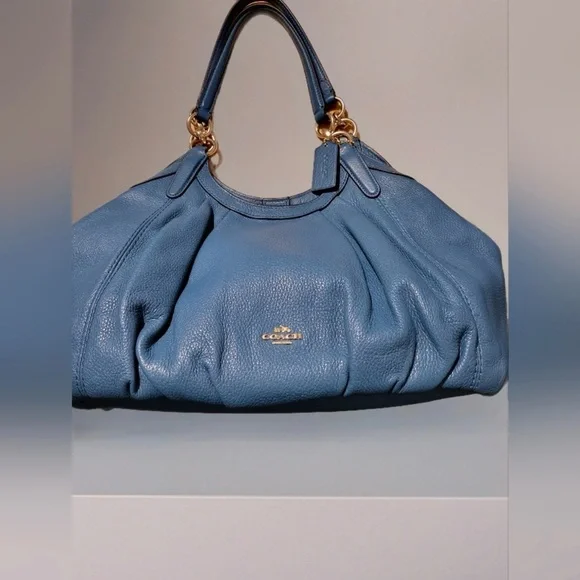 Coach Blue Leather Shoulder Bag